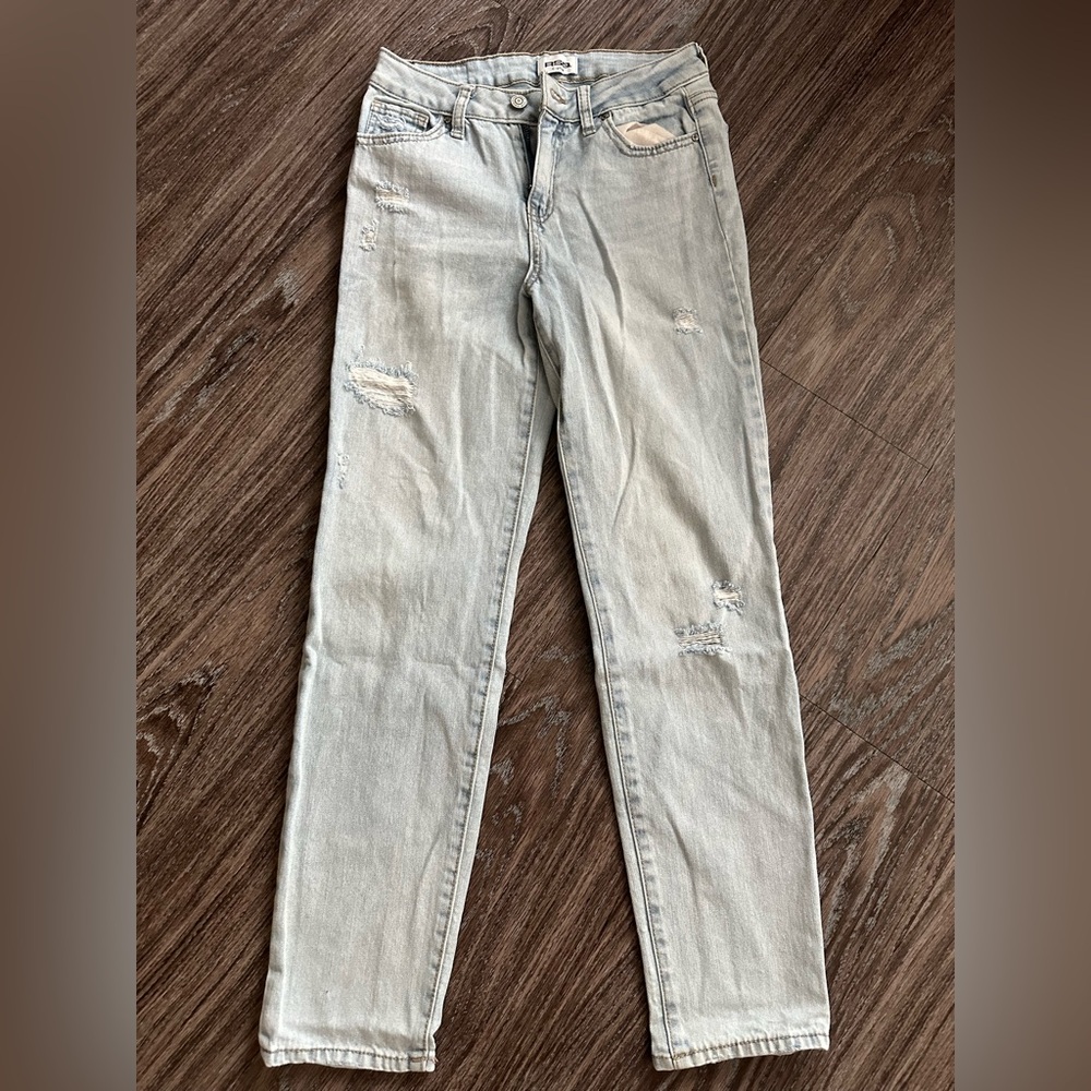 RSQ light wash low rise girlfriend style jeans size 12
